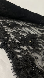 HH259 NEGRO · Fotografía real de la tela · Palacio Glamour