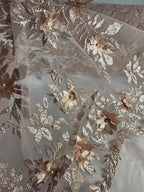 HH268 ROSE GOLD · Fotografía real de la tela · Palacio Glamour