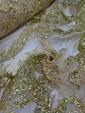 HH276 ORO · Fotografía real de la tela · Palacio Glamour