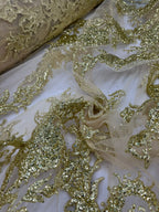HH276 ORO · Fotografía real de la tela · Palacio Glamour