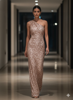 Tul bordado color oro A830 — Palacio Glamour