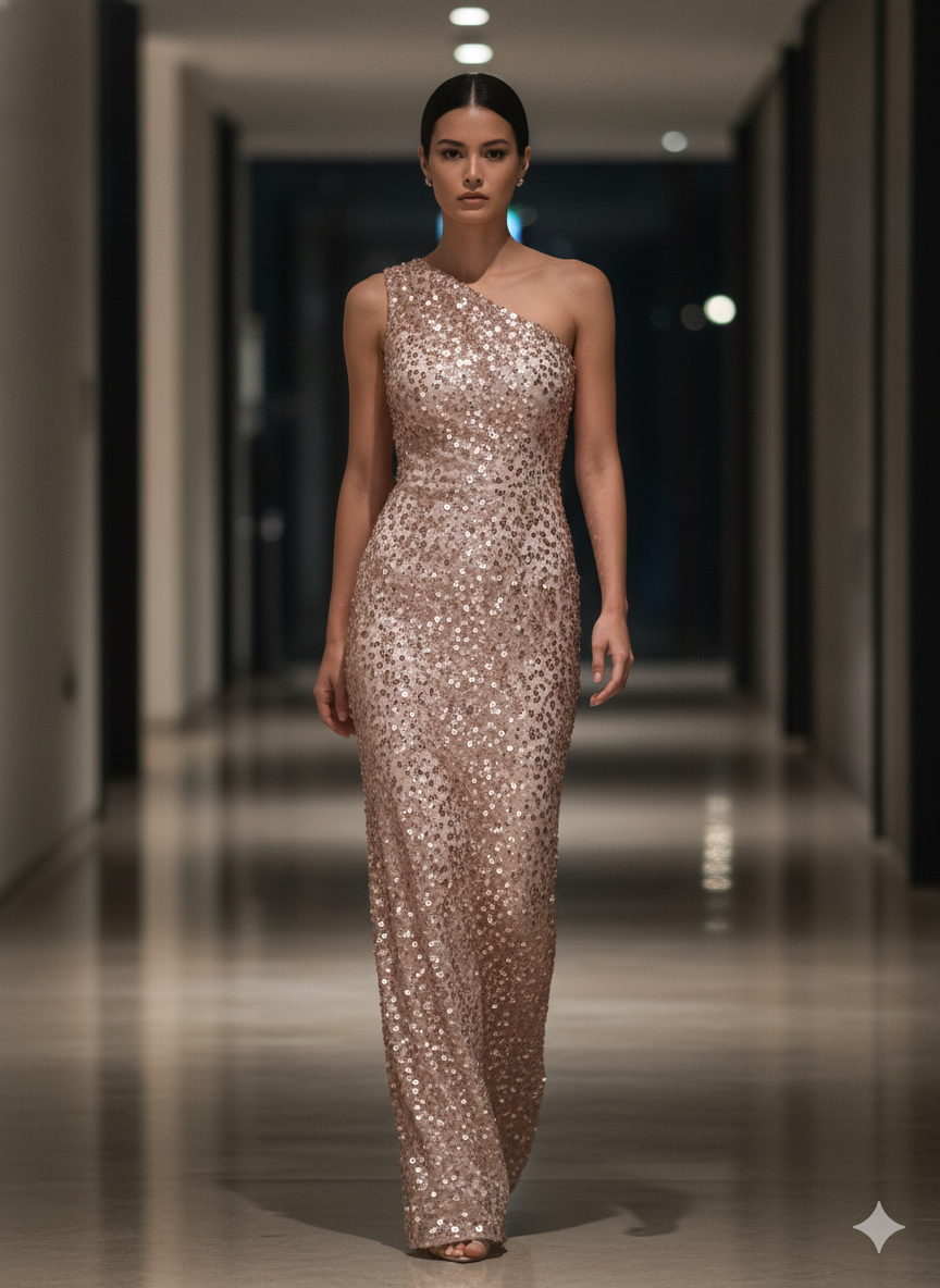 Tul bordado color oro A830 — Palacio Glamour