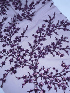 Tul bordado color morado A986 — Palacio Glamour