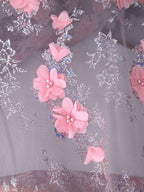 Tul bordado color rosa pastel H097 — Palacio Glamour