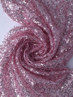 Tul bordado color rosa H093 — Palacio Glamour