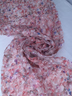 Tul bordado color rosa H223 — Palacio Glamour