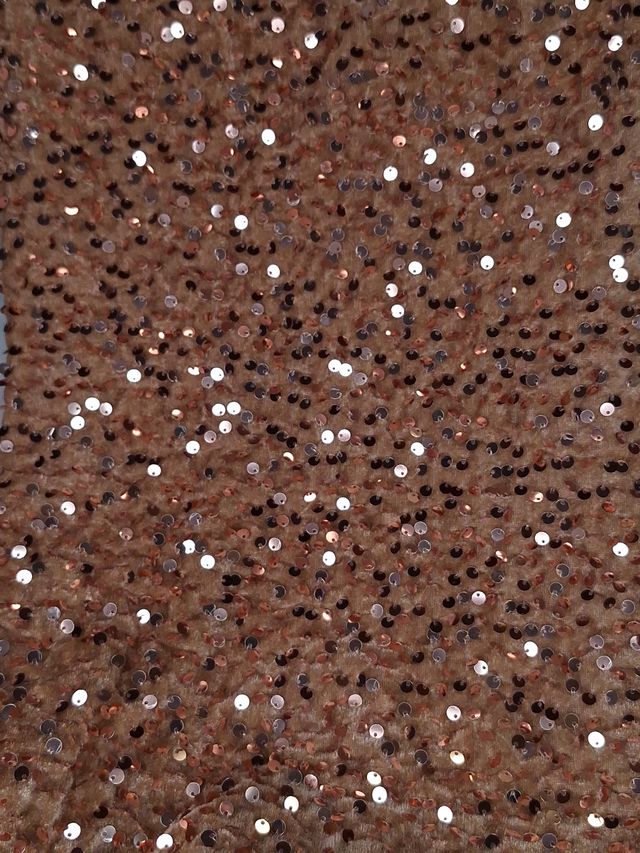 Tul bordado color cobre A789 — Palacio Glamour