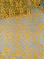 Tul bordado color amarillo A164 — Palacio Glamour