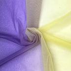 Tul bordado color amarillo morado A625 — Palacio Glamour