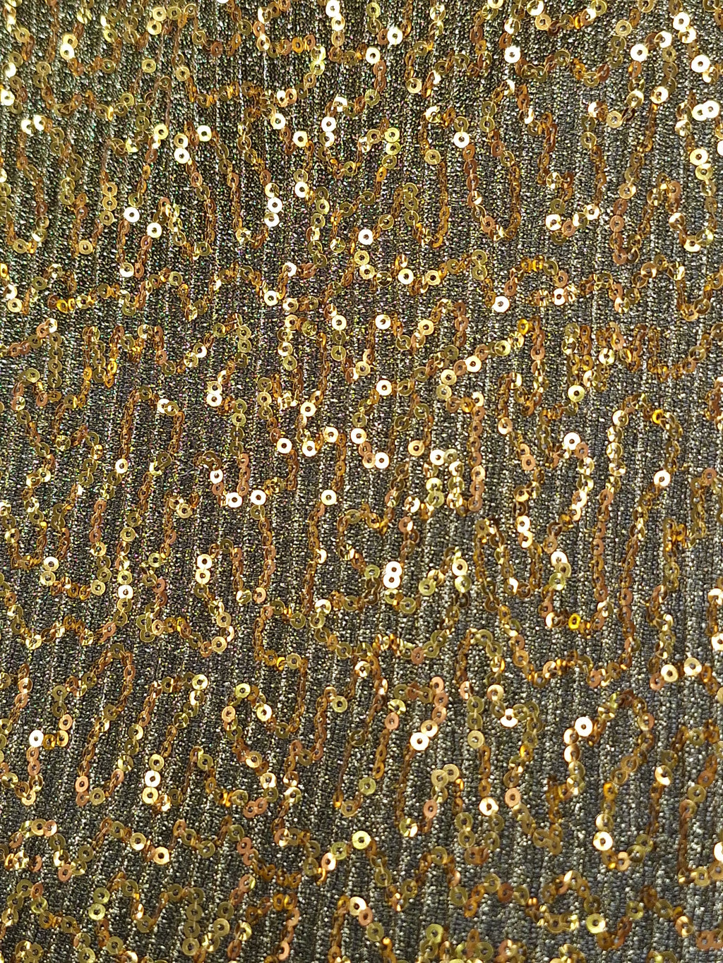 Tul bordado color oro A978 — Palacio Glamour