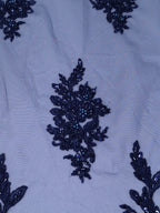 Tul bordado color Azul marino A982 — Palacio Glamour