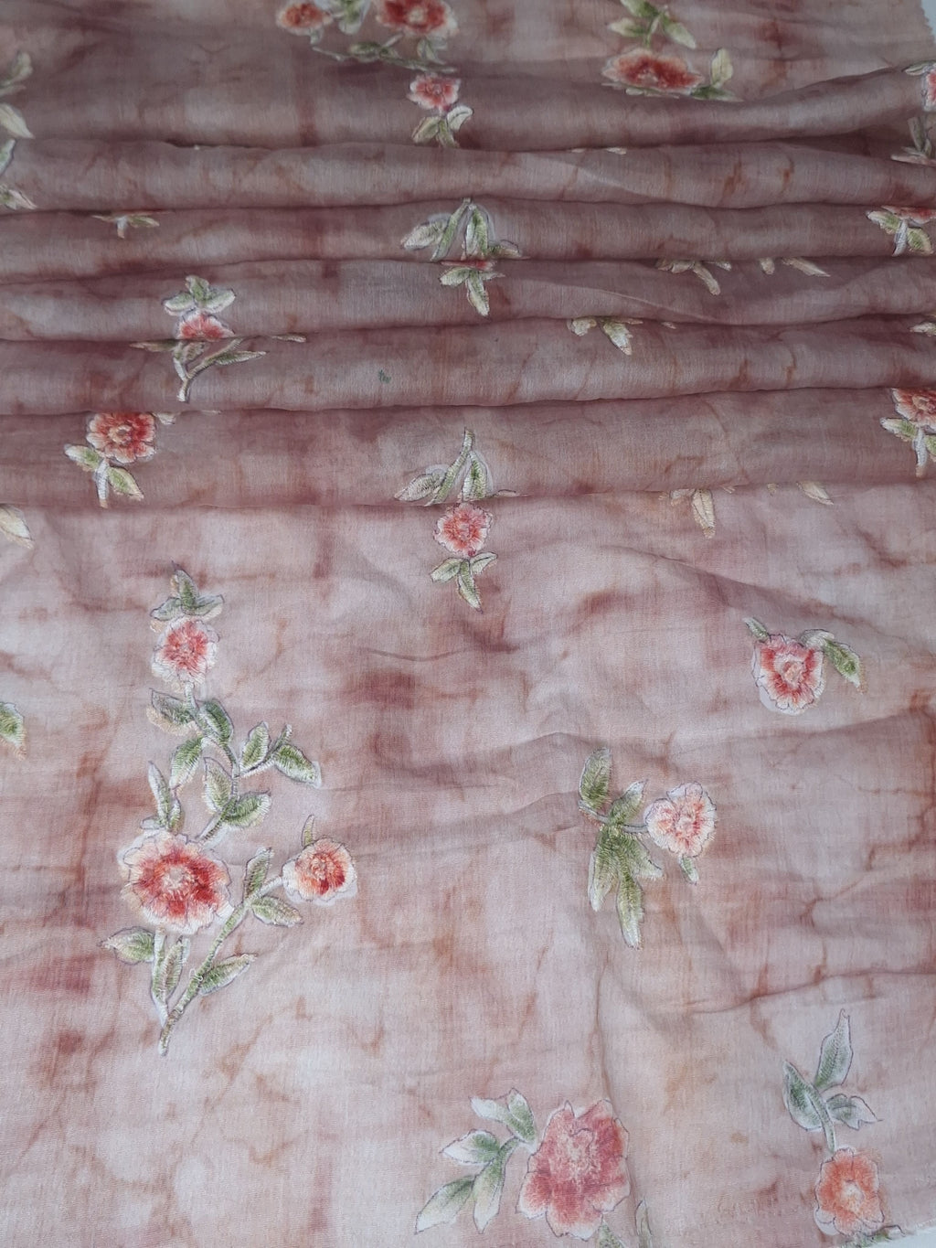 Tul bordado color palo de rosa H184 — Palacio Glamour