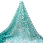Tul bordado color menta A778 — Palacio Glamour