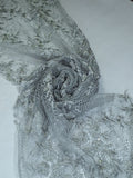 Tul bordado color gris A868 — Palacio Glamour