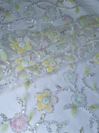 Tul bordado color verde H032 — Palacio Glamour