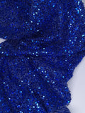 Tul bordado color azul rey A912 — Palacio Glamour