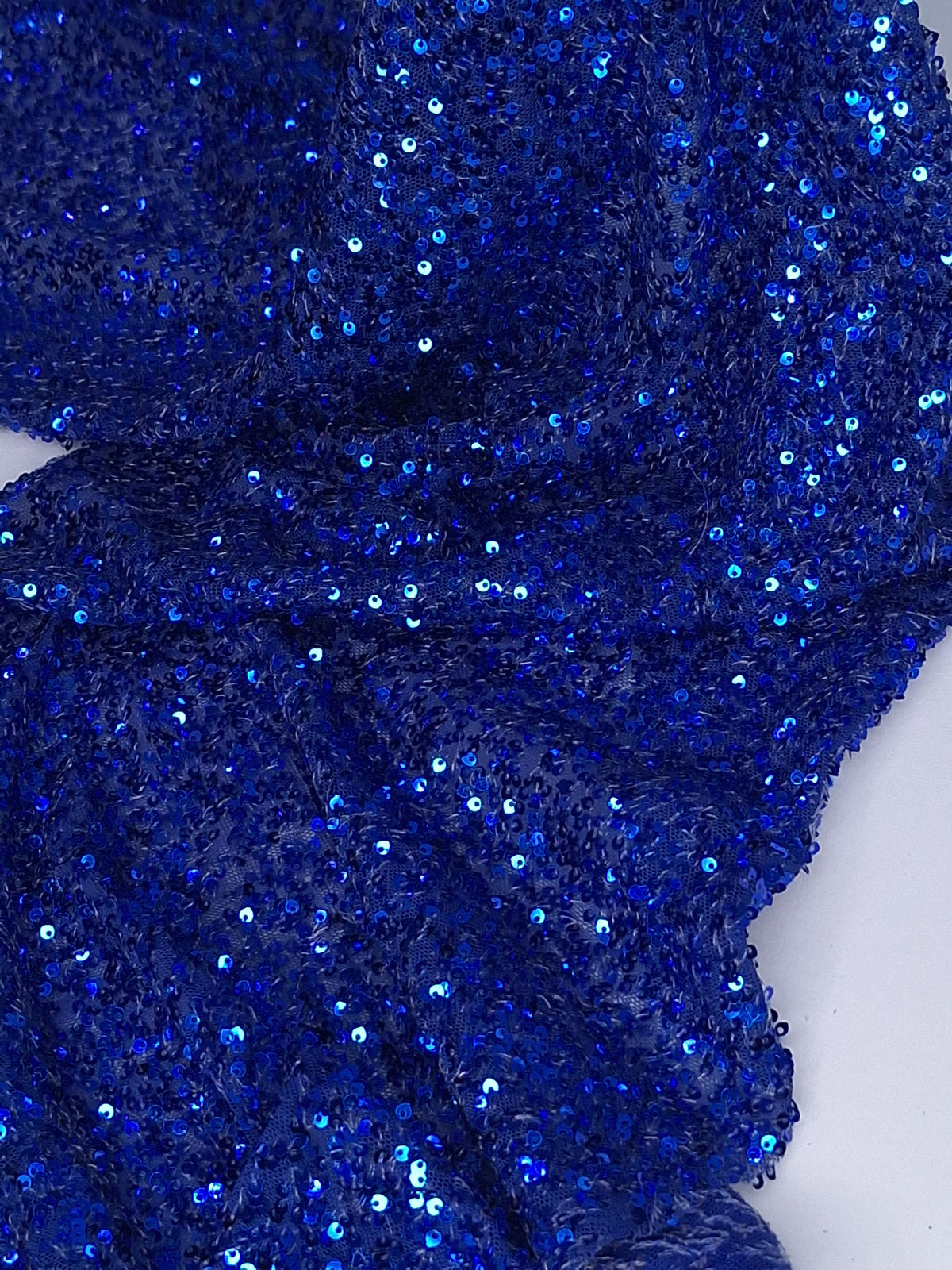 Tul bordado color azul rey A912 — Palacio Glamour