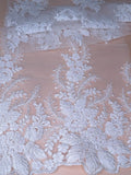 Tul bordado color hueso A961 — Palacio Glamour