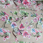 Tul bordado Con Flores de Lentejuela Color Coral A671 — Palacio Glamour
