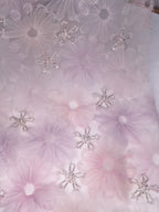 Tul bordado color rosa lila, H031, para vestidos de noche de boda y de XV años — Palacio Glamour