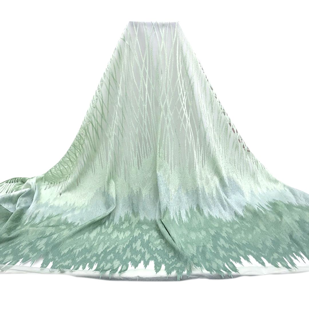 Tul bordado color verde A722 — Palacio Glamour