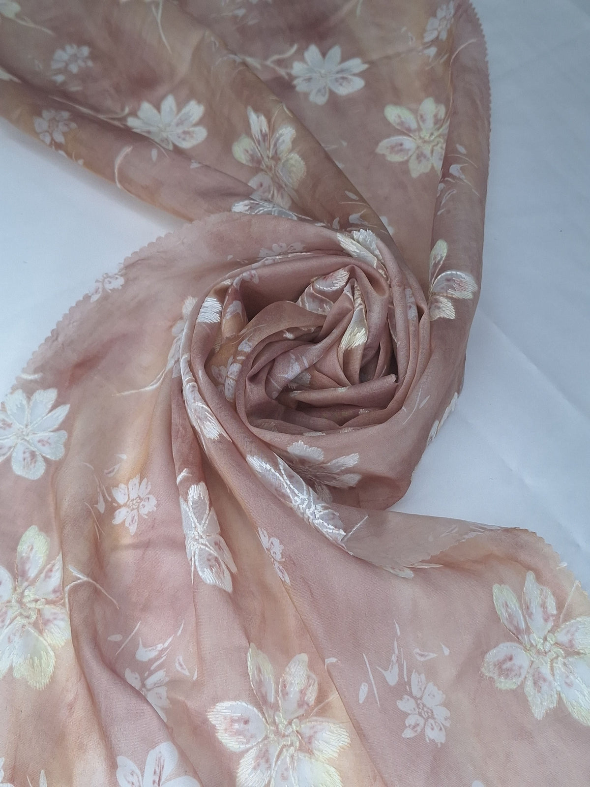 Tul bordado color palo de rosa H185 — Palacio Glamour