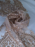Tul bordado color oro H129 — Palacio Glamour