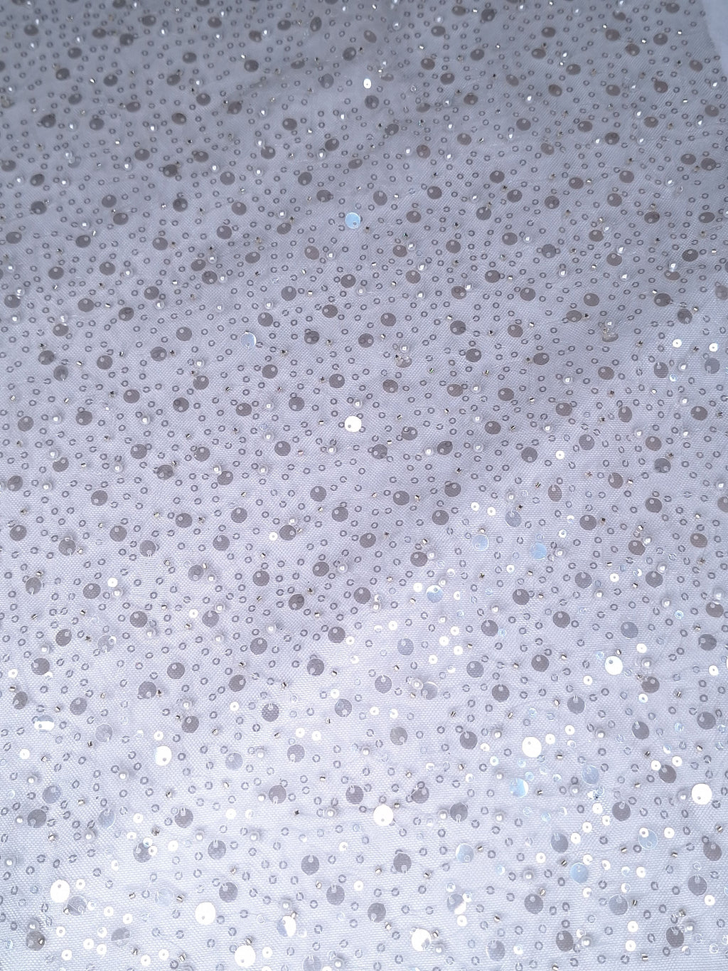Tul bordado color plata A985 — Palacio Glamour