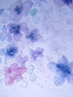 Tul bordado color azul H148 — Palacio Glamour
