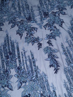 Tul bordado color azul A867 — Palacio Glamour