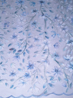 Tul bordado color cielo HH089 — Palacio Glamour