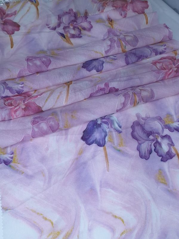 Tul bordado color lila H224 — Palacio Glamour