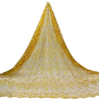Tul bordado color amarillo A241 — Palacio Glamour