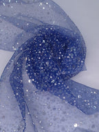 Tul bordado color azul rey A985 — Palacio Glamour