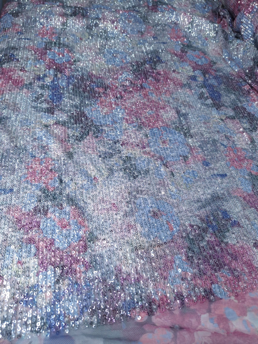 Tul bordado color rosa gris A916, para vestidos de noche de boda y de XV años — Palacio Glamour