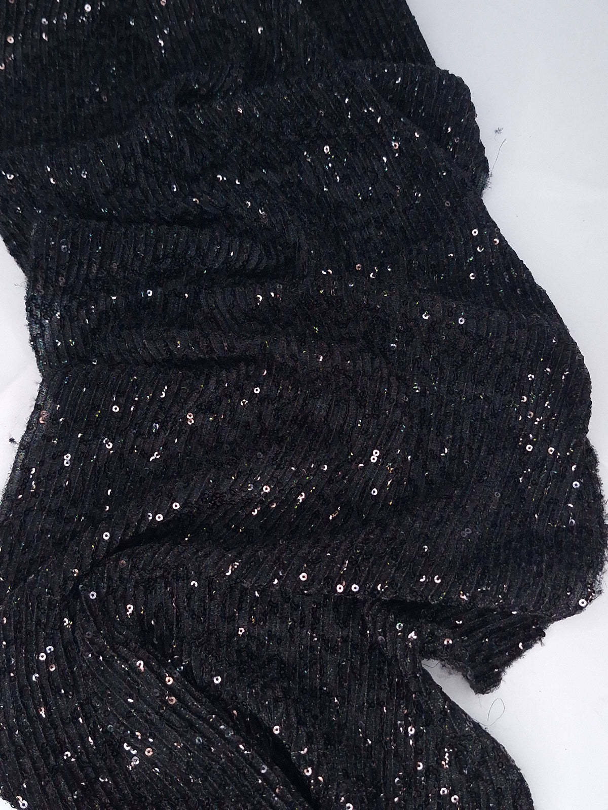 Tul bordado color negro A978 — Palacio Glamour
