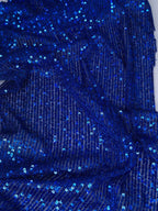 Tul bordado color azul rey A913 — Palacio Glamour