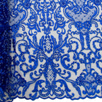 Tul bordado color rey A778 — Palacio Glamour