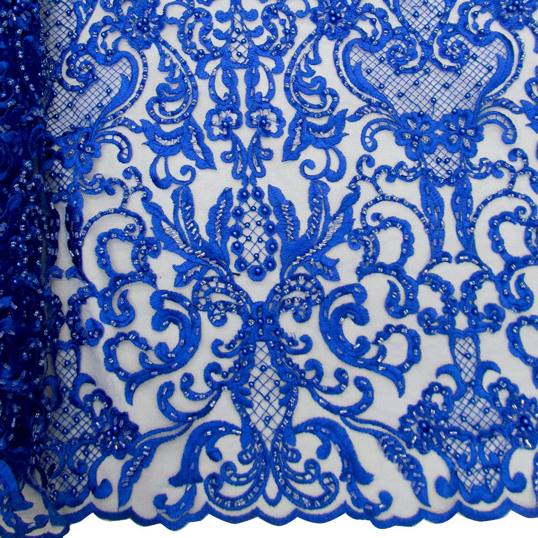 Tul bordado color rey A778 — Palacio Glamour