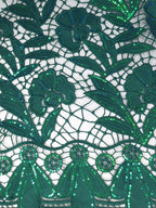 Tul bordado color botella A889 — Palacio Glamour