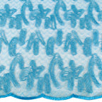 Tul bordado color turquesa A164 — Palacio Glamour