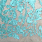 Tul bordado color aqua A362 — Palacio Glamour