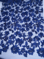 Tul bordado color azul marino A615 — Palacio Glamour