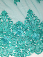 Tul bordado color Aqua A858 — Palacio Glamour
