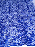 Tul bordado color azul rey A845 — Palacio Glamour