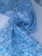 Tul bordado color azul H223 — Palacio Glamour