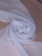 Tul bordado color hueso H093 — Palacio Glamour