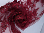Tul bordado color vino H133 — Palacio Glamour