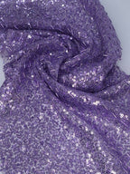 Tul bordado color malva H093 — Palacio Glamour