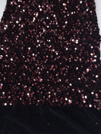 Tul bordado color negro palo de rosa a789 — Palacio Glamour